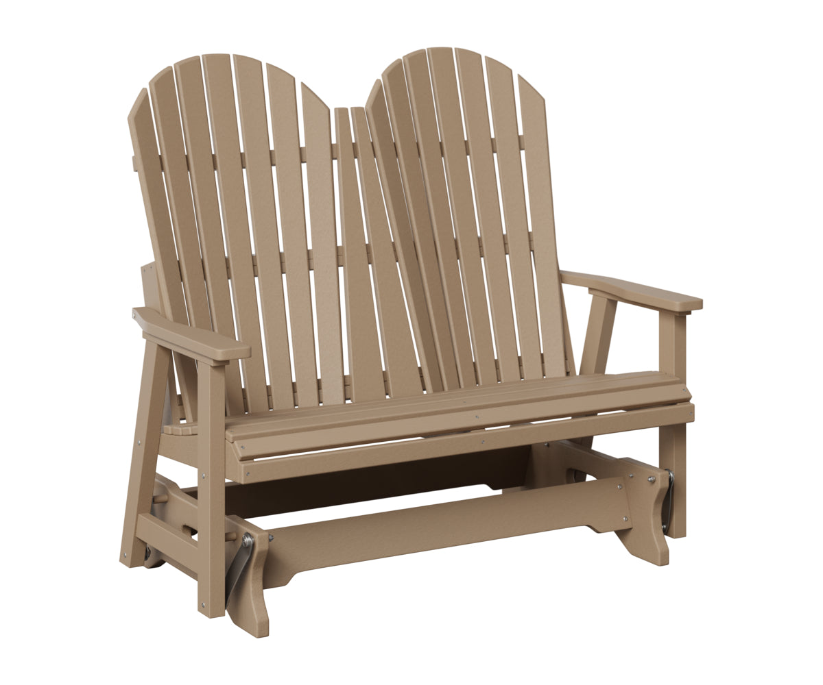 Berlin Gardens Comfo Back Double Glider in Weatherwood
