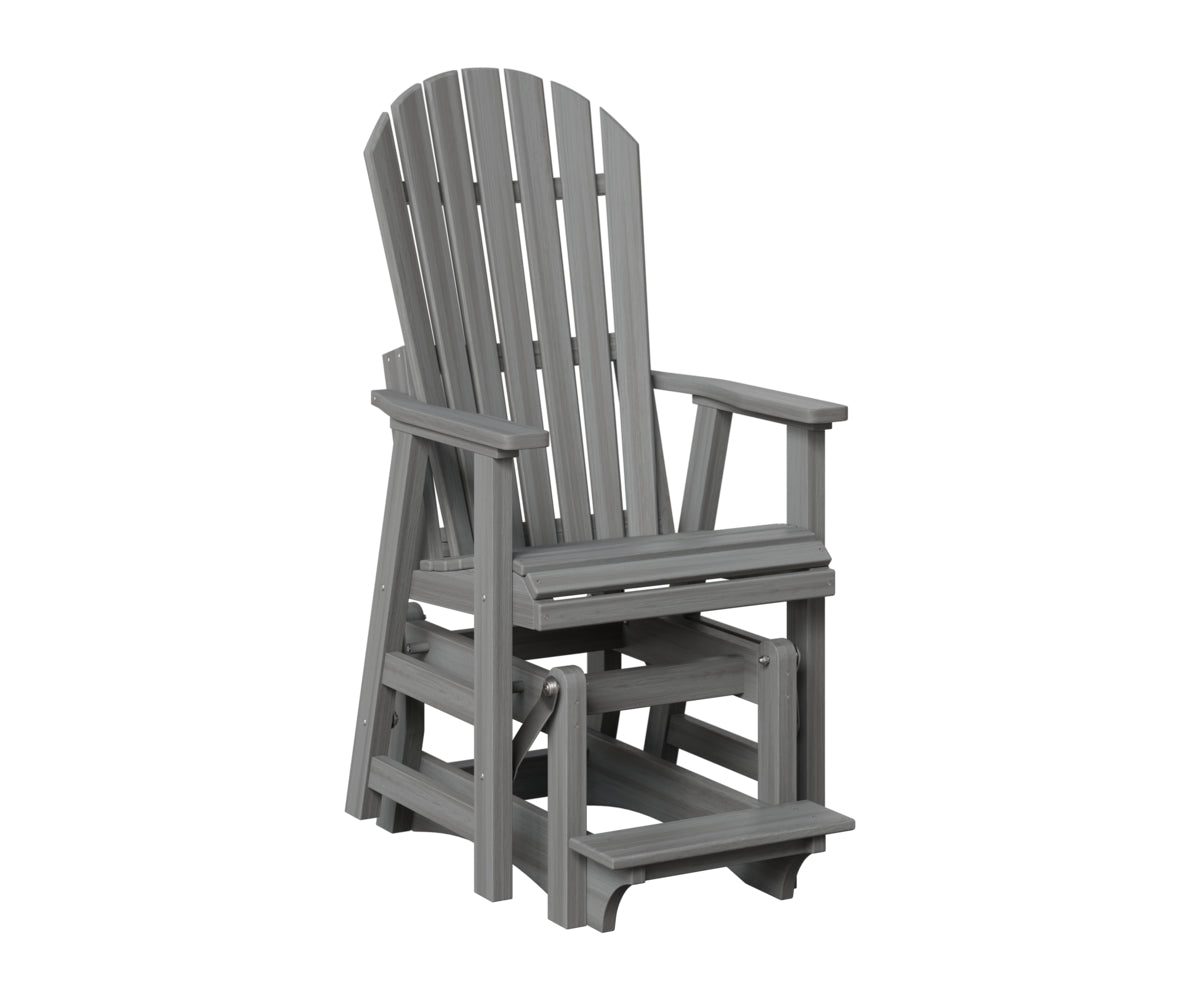 Berlin Gardens Comfo Back Single Counter Glider in Driftwood Gray