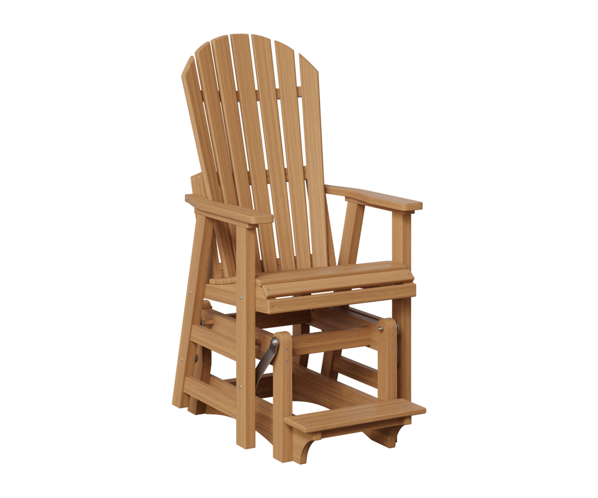 Berlin Gardens Comfo Back Single Counter Glider in Natural Teak