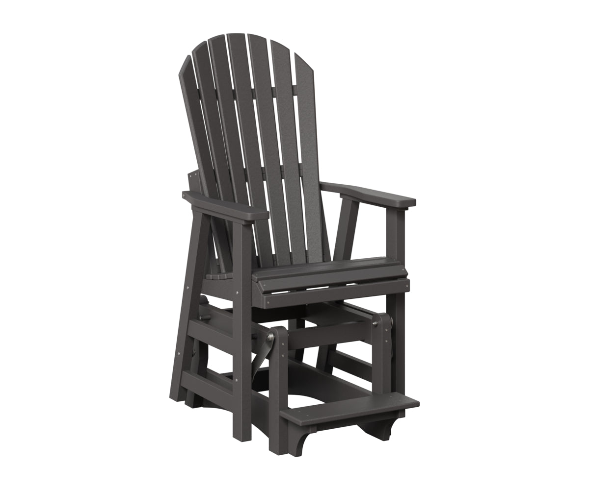 Berlin Gardens Comfo Back Single Counter Glider in Smoke Gray