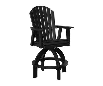 Berlin Gardens Comfo Back Swivel Bar Chair in Black