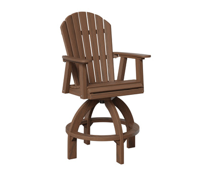 Berlin Gardens Comfo Back Swivel Bar Chair in Brazilian Walnut