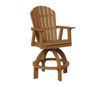 Berlin Gardens Comfo Back Swivel Bar Chair in Cedar