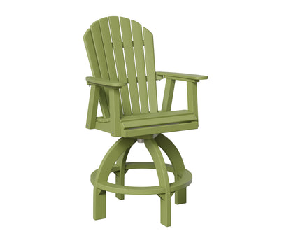 Berlin Gardens Comfo Back Swivel Bar Chair in Kiwi Green