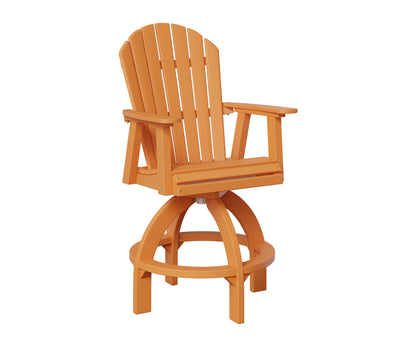 Berlin Gardens Comfo Back Swivel Bar Chair in Mango Orange