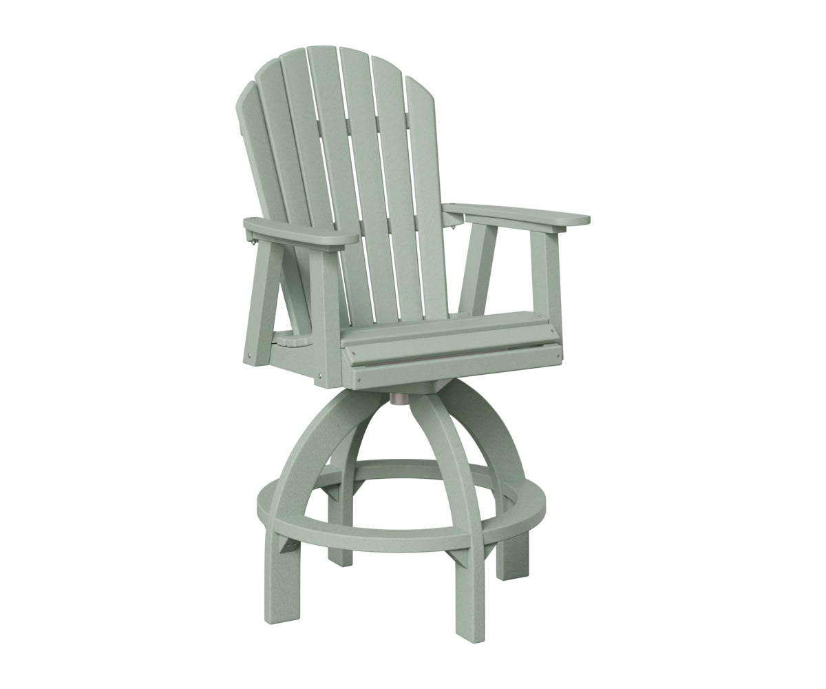 Berlin Gardens Comfo Back Swivel Bar Chair in Sea Foam