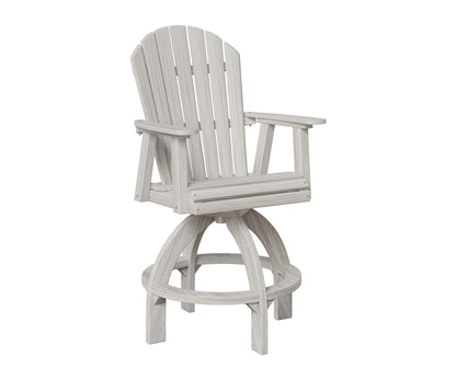 Berlin Gardens Comfo Back Swivel Bar Chair in Seashell