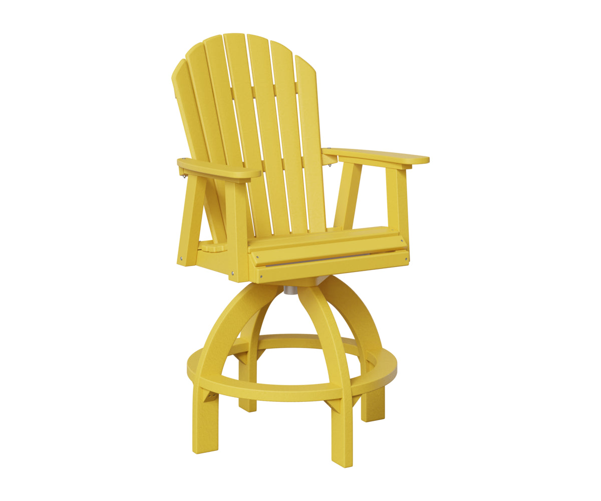 Berlin Gardens Comfo Back Swivel Bar Chair in Sunburst Yellow
