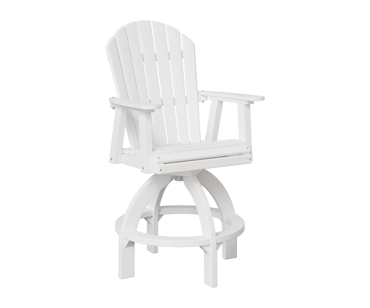 Berlin Gardens Comfo Back Swivel Bar Chair in White