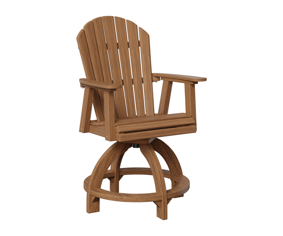 Berlin Gardens Comfo Back Swivel Counter Chair in Antique Mahogany