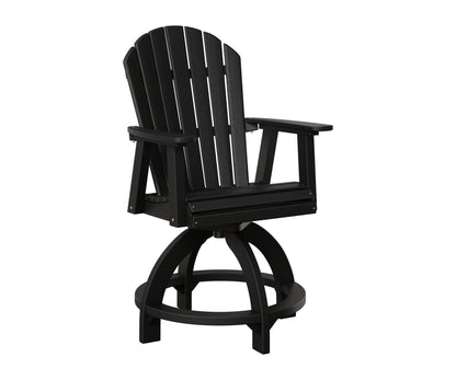 Berlin Gardens Comfo Back Swivel Counter Chair in Black