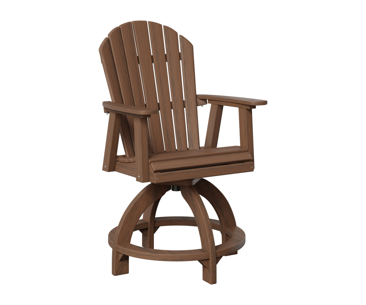 Berlin Gardens Comfo Back Swivel Counter Chair in Brazilian Walnut