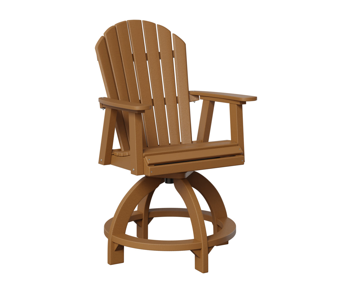 Berlin Gardens Comfo Back Swivel Counter Chair in Cedar