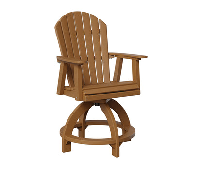 Berlin Gardens Comfo Back Swivel Counter Chair in Cedar