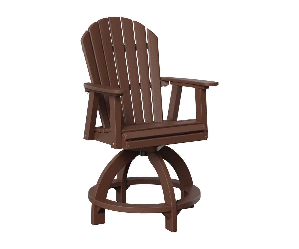 Berlin Gardens Comfo Back Swivel Counter Chair in Chocolate Brown