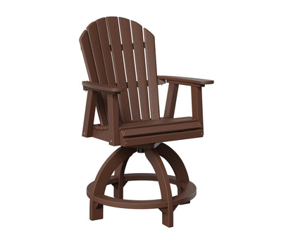 Berlin Gardens Comfo Back Swivel Counter Chair in Chocolate Brown