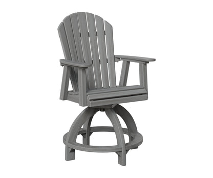 Berlin Gardens Comfo Back Swivel Counter Chair in Driftwood Gray