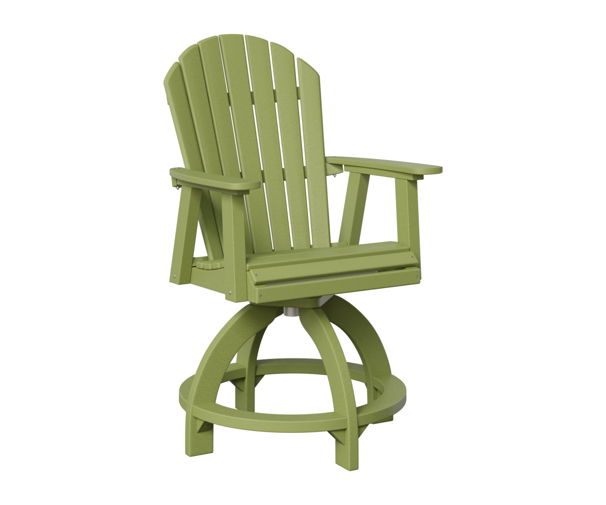 Berlin Gardens Comfo Back Swivel Counter Chair in Kiwi Green