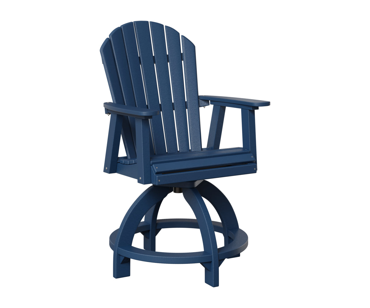 Berlin Gardens Comfo Back Swivel Counter Chair in Navy Blue