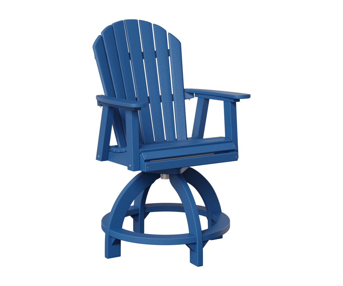 Berlin Gardens Comfo Back Swivel Counter Chair in Pacific Blue