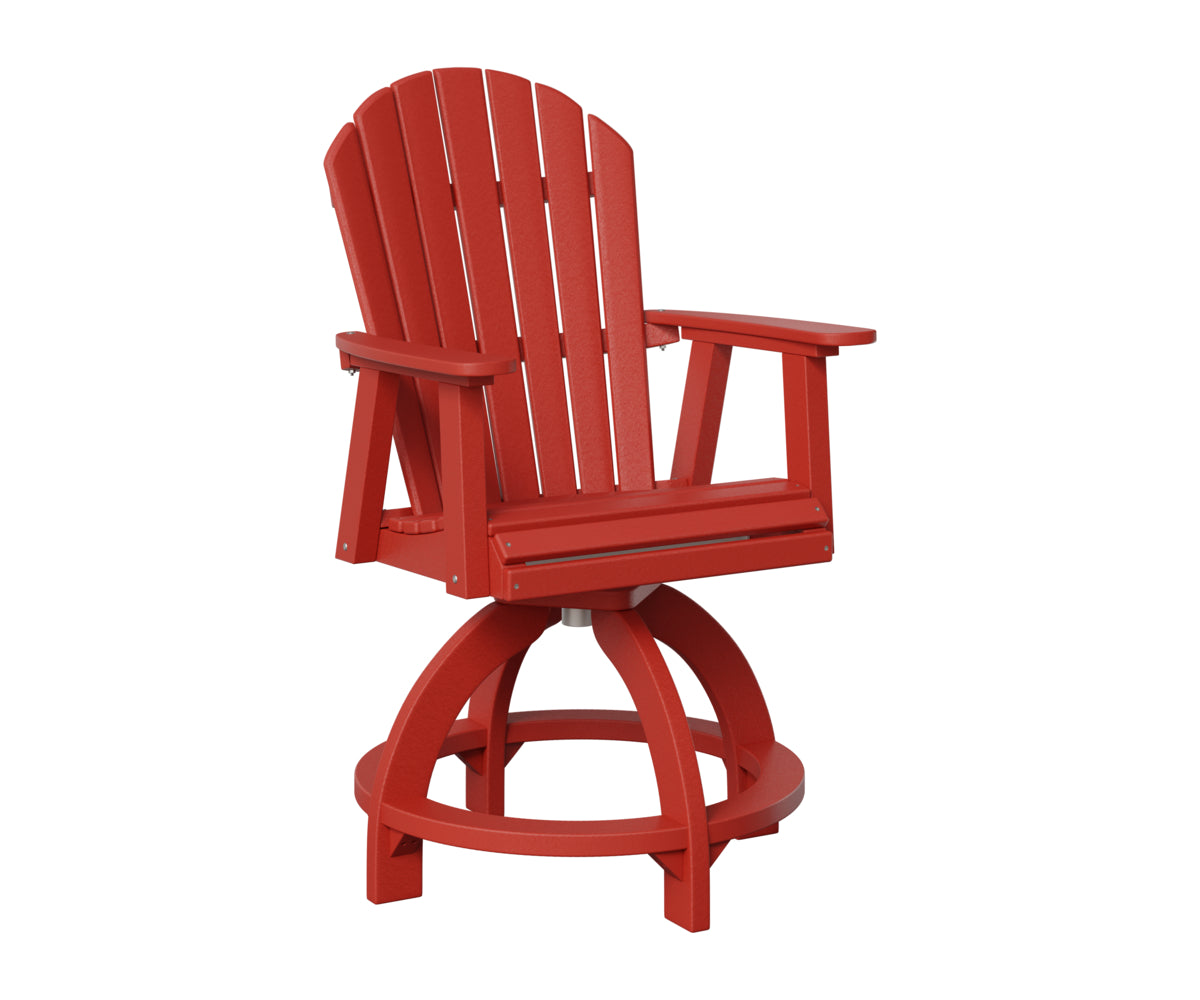 Berlin Gardens Comfo Back Swivel Counter Chair in Scarlet Red