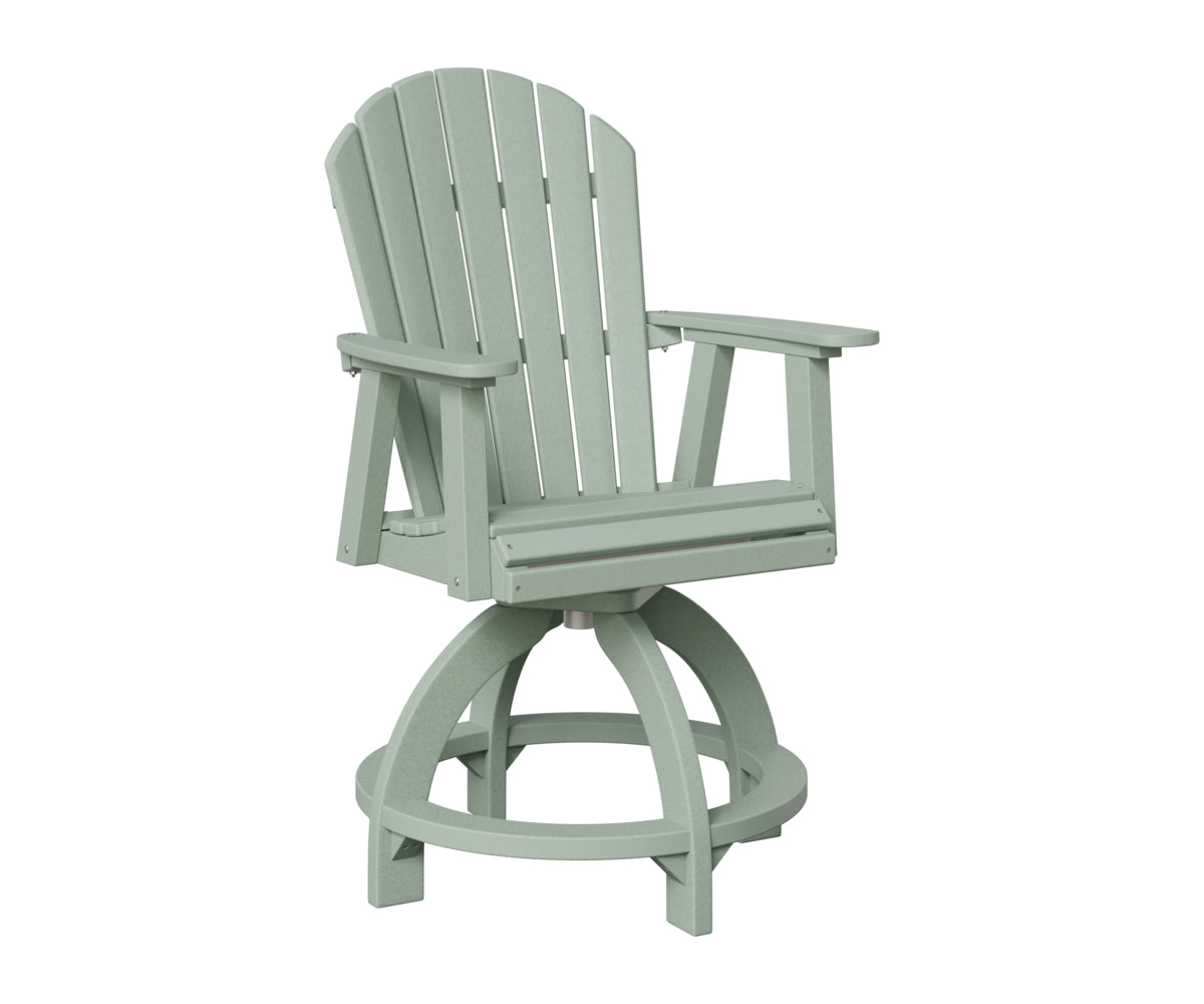 Berlin Gardens Comfo Back Swivel Counter Chair in Sea Foam