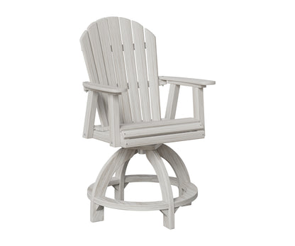 Berlin Gardens Comfo Back Swivel Counter Chair in Seashell