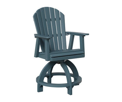 Berlin Gardens Comfo Back Swivel Counter Chair in Slate