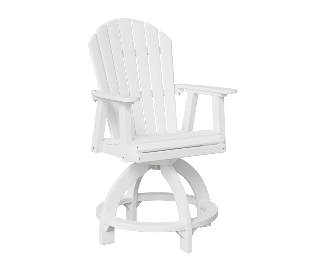 Berlin Gardens Comfo Back Swivel Counter Chair in White