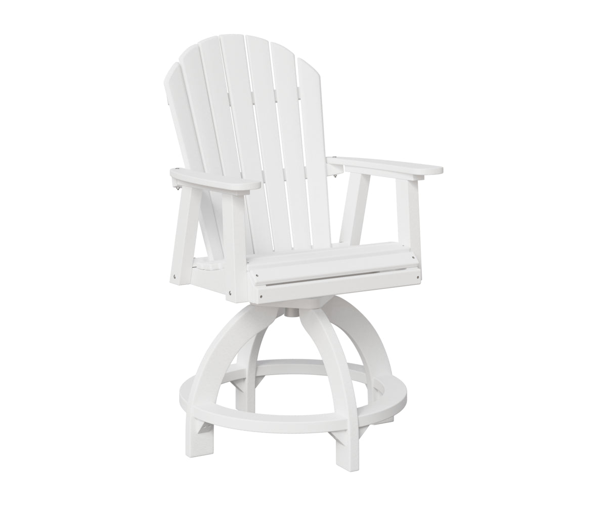Berlin Gardens Comfo Back Swivel Counter Chair in White