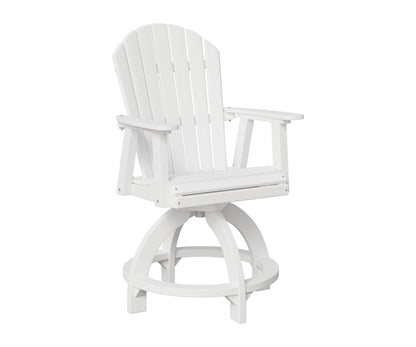 Berlin Gardens Comfo Back Swivel Counter Chair in White