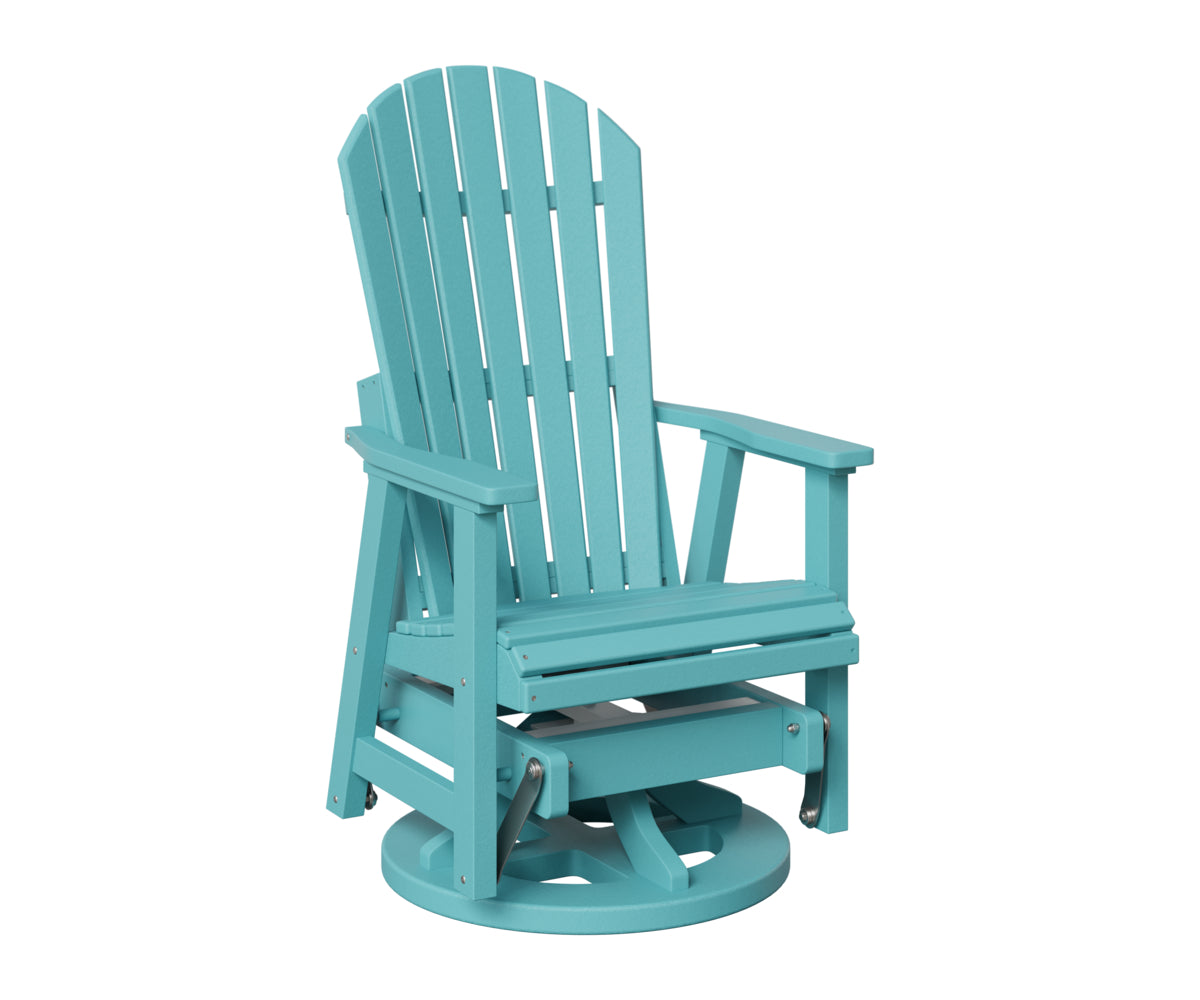 Berlin Gardens Comfo Back Swivel Glider in Aruba Blue