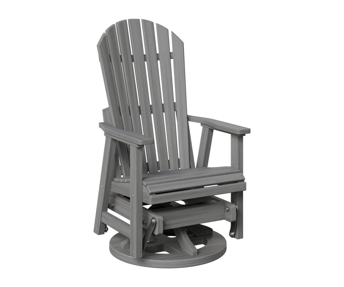 Berlin Gardens Comfo Back Swivel Glider in Driftwood Gray