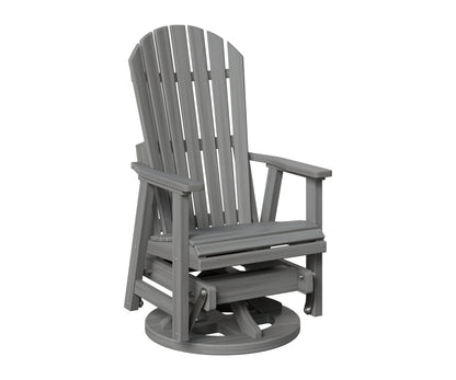 Berlin Gardens Comfo Back Swivel Glider in Driftwood Gray