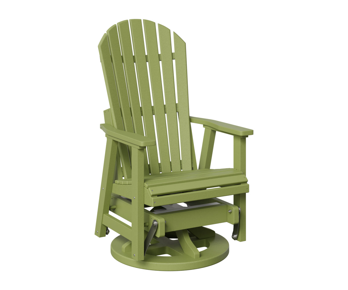 Berlin Gardens Comfo Back Swivel Glider in Kiwi Green