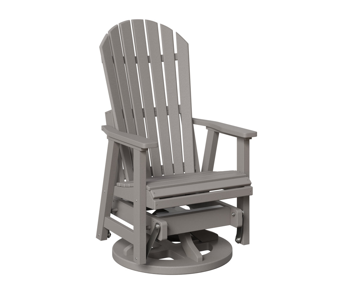 Berlin Gardens Comfo Back Swivel Glider in Light Gray