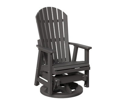 Berlin Gardens Comfo Back Swivel Glider in Smoke Gray
