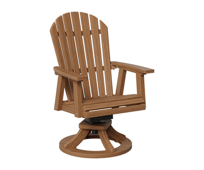 Berlin Gardens Comfo Back Swivel Rocker Dining Chair in Antique Mahogany