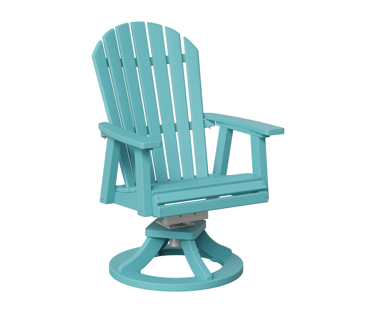 Berlin Gardens Comfo Back Swivel Rocker Dining Chair in Aruba Blue
