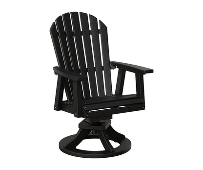 Berlin Gardens Comfo Back Swivel Rocker Dining Chair in Black