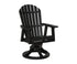 Berlin Gardens Comfo Back Swivel Rocker Dining Chair in Black