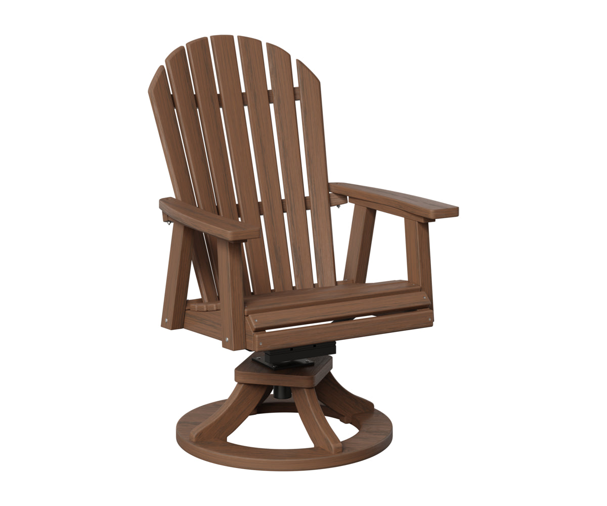 Berlin Gardens Comfo Back Swivel Rocker Dining Chair in Brazilian Walnut
