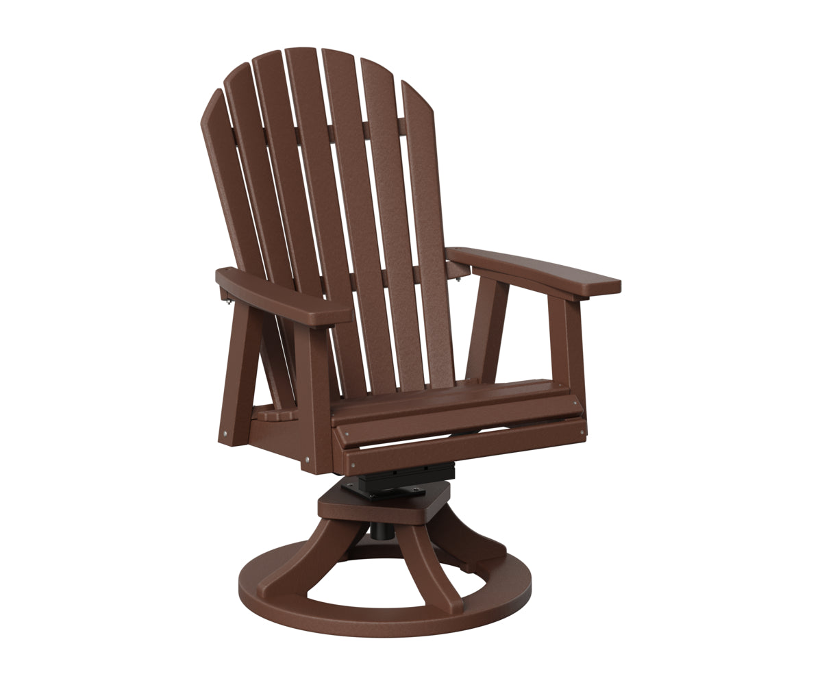 Berlin Gardens Comfo Back Swivel Rocker Dining Chair in Chocolate Brown