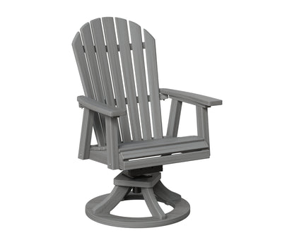 Berlin Gardens Comfo Back Swivel Rocker Dining Chair in Driftwood Gray