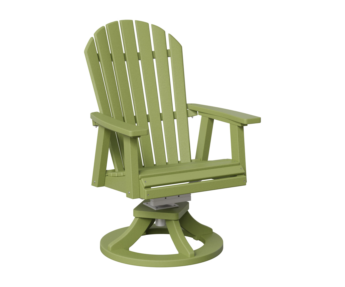 Berlin Gardens Comfo Back Swivel Rocker Dining Chair in Kiwi Green