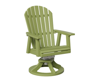 Berlin Gardens Comfo Back Swivel Rocker Dining Chair in Kiwi Green