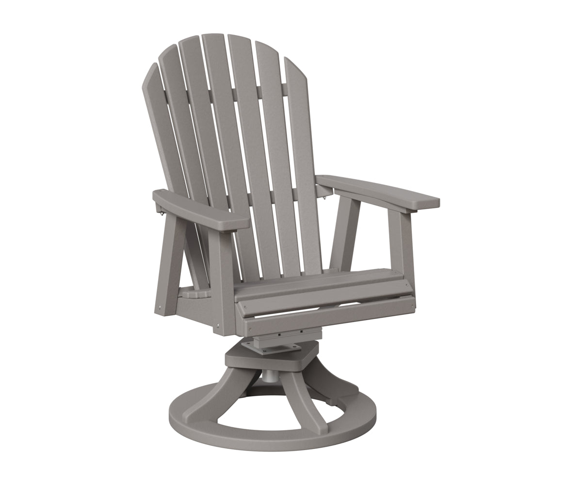 Berlin Gardens Comfo Back Swivel Rocker Dining Chair in Light Gray