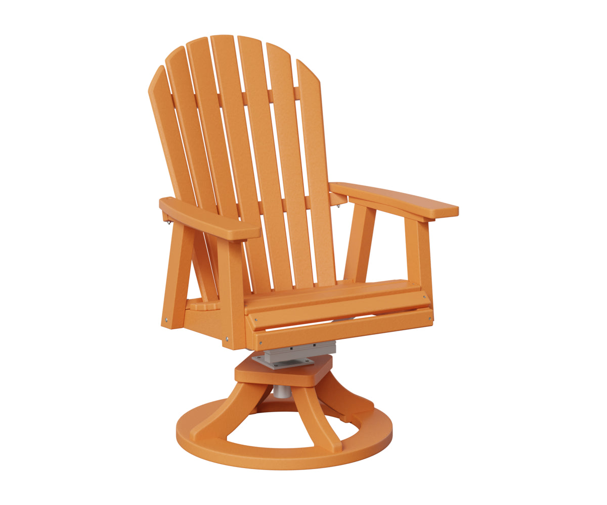 Berlin Gardens Comfo Back Swivel Rocker Dining Chair in Mango Orange