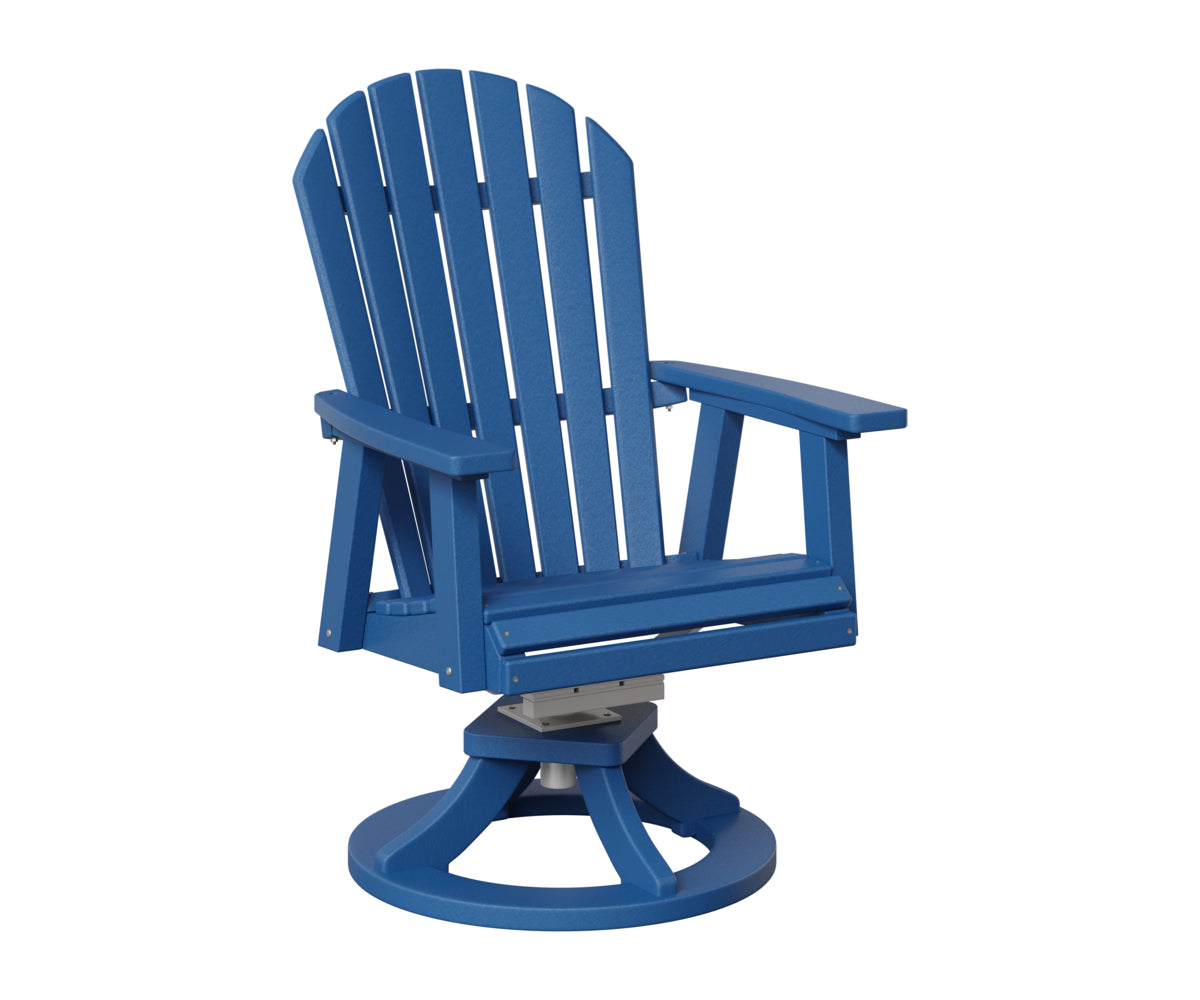 Berlin Gardens Comfo Back Swivel Rocker Dining Chair in Pacific Blue