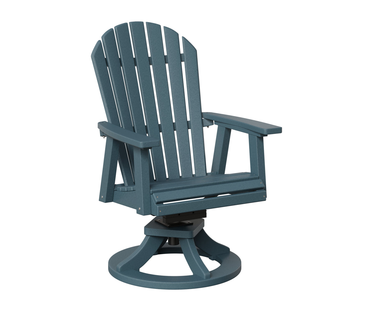 Berlin Gardens Comfo Back Swivel Rocker Dining Chair in Slate